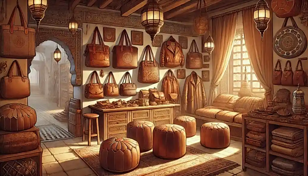 Moroccan Home Decor Leather Work